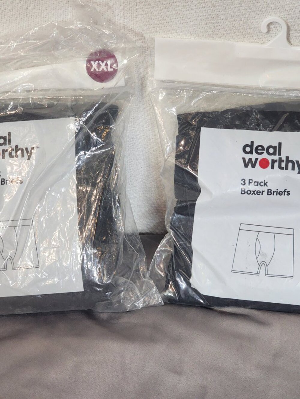 Deal Worthy Black Cotton Recycled Poly 3pk X 2 Boxer Briefs 6 Pair Total Sz XXL - Picture 6 of 16